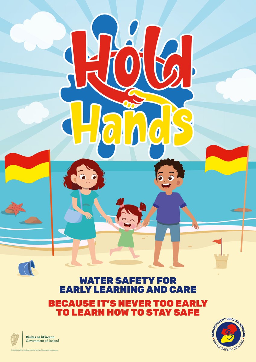 Water Safety Ireland's Hold Hands programme is built around one very simple idea - a young child should always hold an adult’s hand near water.
watersafety.ie/hold-hands/