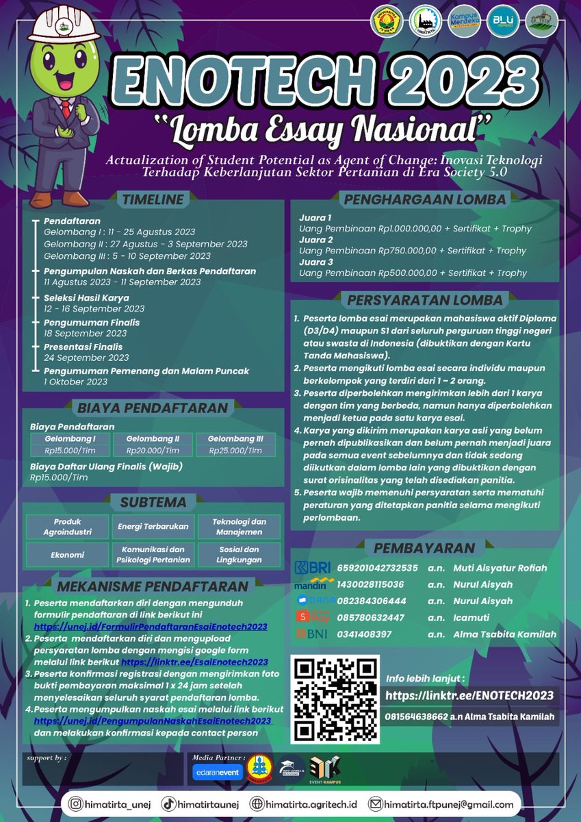 jasalekam's tweet photo. @chocopadma cobaa daftar lomba esai yg iniii kakk🤭 AYOO KAKK JOIN LOMBA ESAI CUMA 25 RIBUU😭😭😭 ONLINE LAGIII🫶🫶 AYOOO DAFTAR PENUTUPAN TERAKHIR 11 SEPTEMBERRR‼️‼️😁👆 https://t.co/vKugB059BL