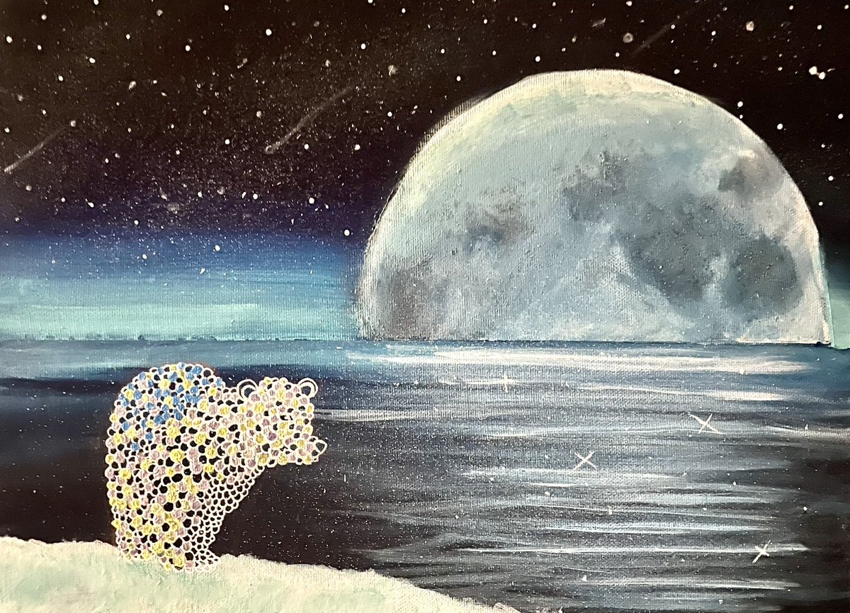 conoca1524's tweet photo. アクリル画×つぶつぶアート
F4
#アクリル画 #月 #今月描いた絵を晒そう https://t.co/BqKpzJfC81