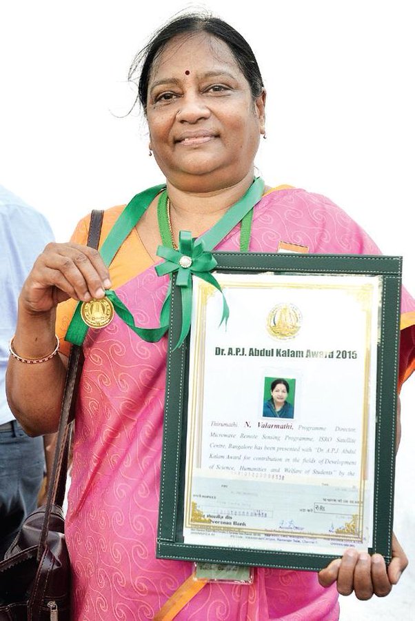 INI24x7's tweet photo. In 2015, she became the first person to receive the Abdul Kalam Award, instituted by the Government of Tamil Nadu in honour of the former president Abdul Kalam in 2015. https://t.co/Ha6QOIfsw2