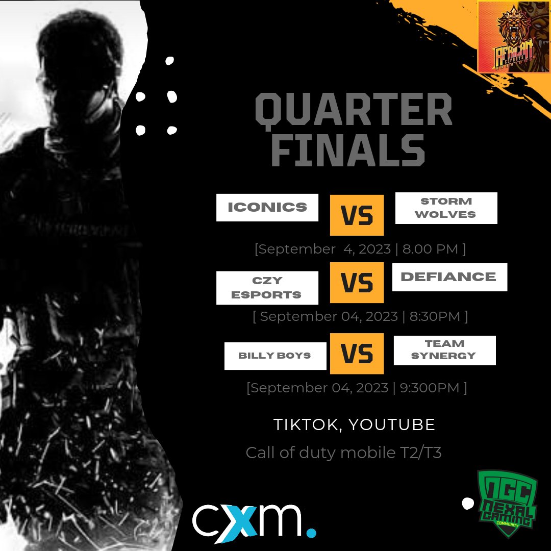 VanityGCodm's tweet photo. Here we go Quarter finals night
Come support see you 8:30 gents
#DefianceWin https://t.co/SY8Q0blgNm