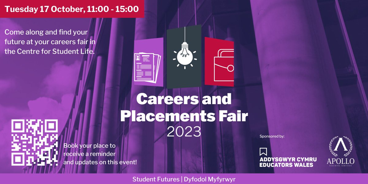 🎯 Ready to find your future? The Careers and Placements Fair is back and better than ever on 17th October 2023 at the Centre for Student Life! 🌟

💼 Get ready to explore a wide range of industry sectors and discover a variety of roles!

cardiff.targetconnect.net/leap/event.htm… @Cardiffuni