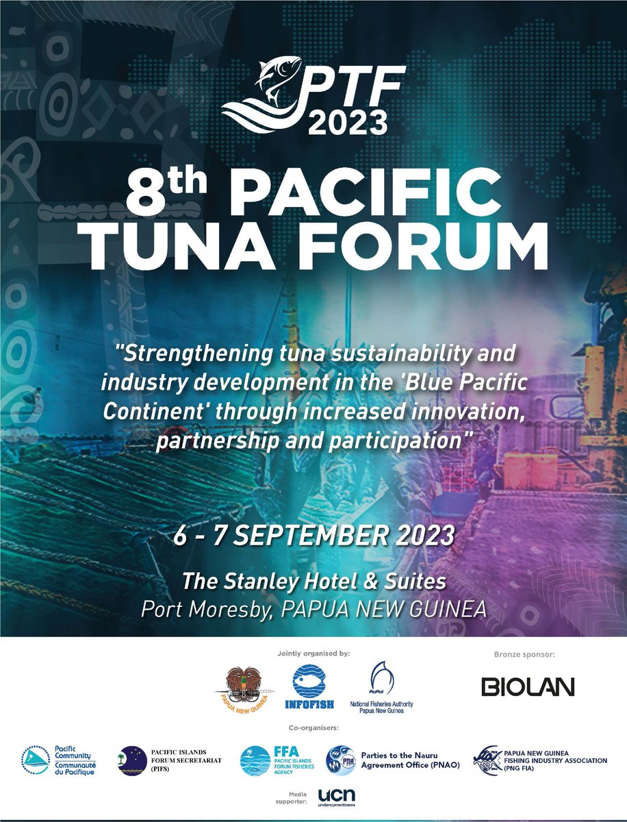 On September 6 and 7, the 8th edition of the Pacific Tuna Forum will be held, where BIOLAN will discuss the importance of #digitalisation, #traceability and #dataanalysis in the fishing industry.