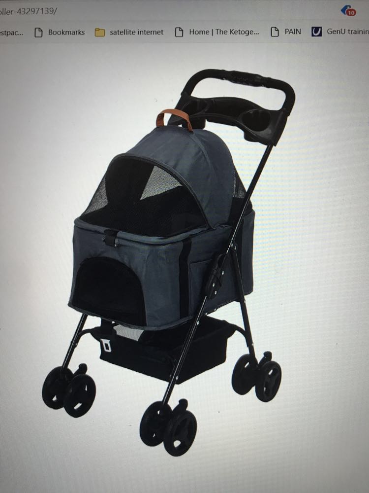 #aussiecatsoftwitter has anyone tried this stroller from Kmart? Apparently it's online only and my stepmother is interested (and her handsome boy Larry)