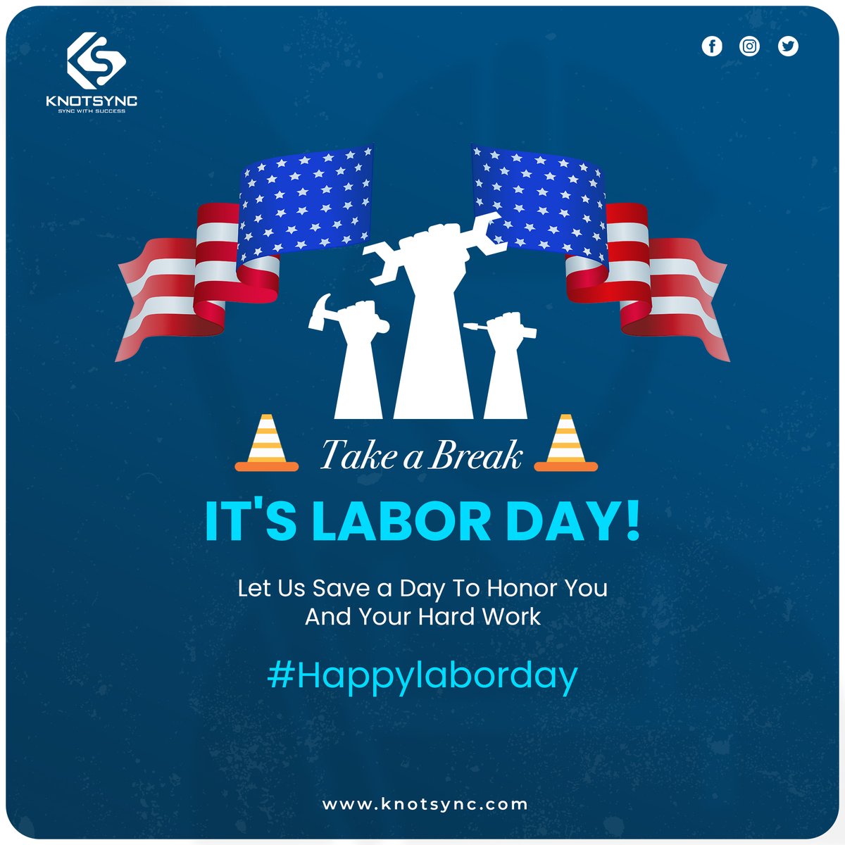 Knotsync's tweet photo. Happy Labor Day to all the amazing workers. 🎊Let's celebrate this day by honoring the hard work, dedication, and creativity that make our nation strong.
.
#knotsync #LaborDay2023 #happylaborday #LaborDay #hardworking #workers #workplayhard #digitalmarketingexpert https://t.co/Op452wIFAv