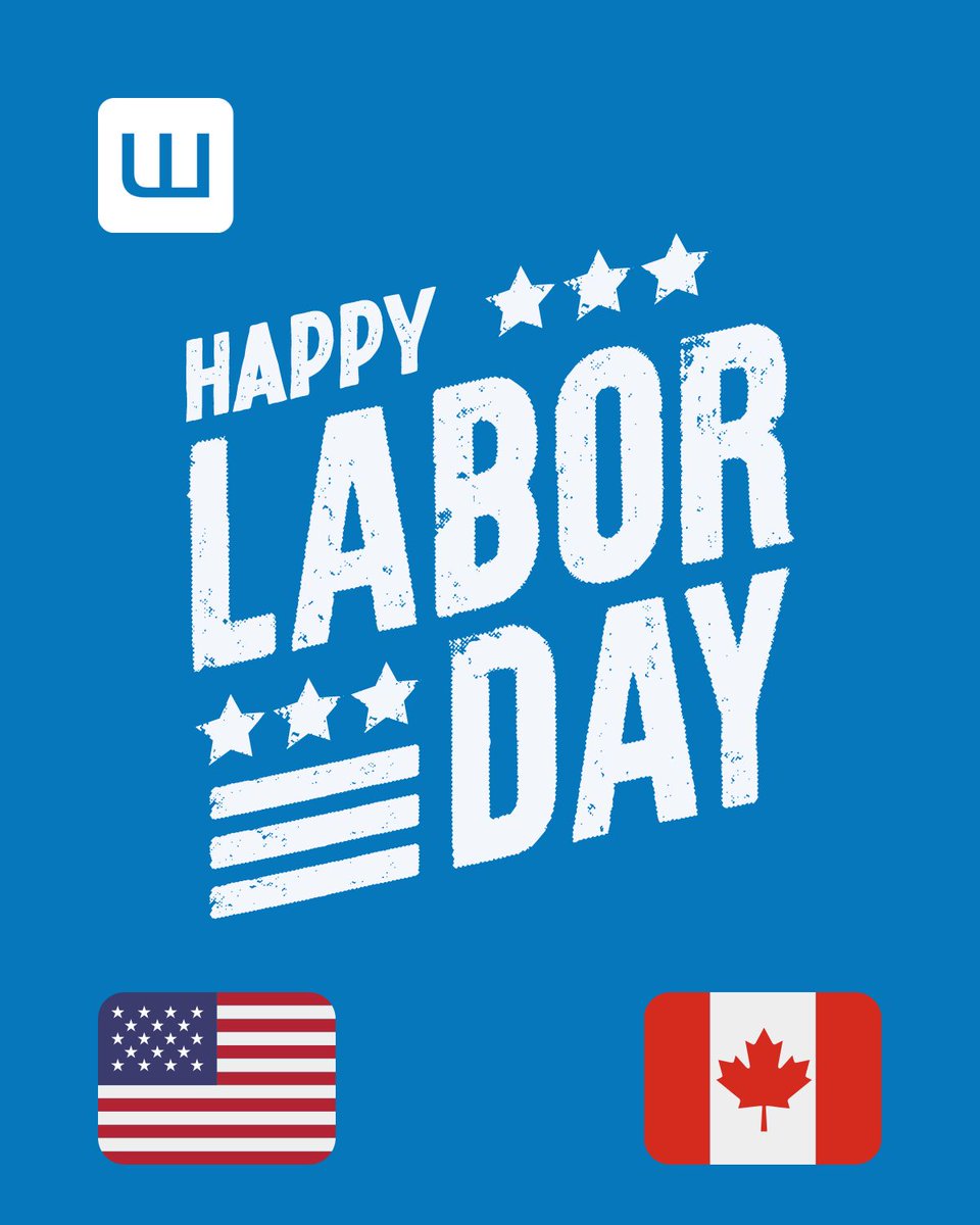 Wavestore's tweet photo. Happy Labor Day! 🛠️ Celebrating the hard work and dedication of our team and partners. 

Our North American offices are closed today to connect with family and recharge - see you again tomorrow!

#LaborDay https://t.co/g2EZ2S1EgT