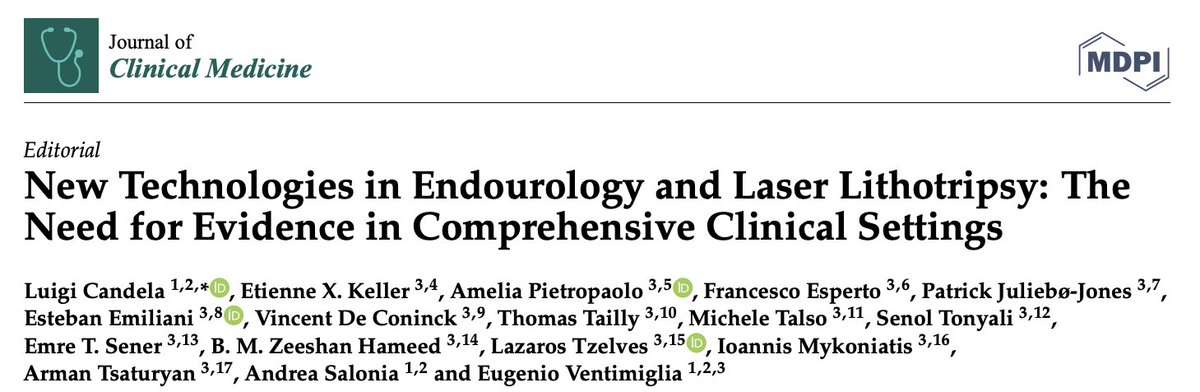👀DO NOT MISS OUR LATEST EDITORIAL💣 Clinical evidence regarding the benefits in real-life scenarios is still lacking between lasers. We emphasize the importance of patient metabolic assessment in the pursuit of obtaining and maintaining a stone-free status.