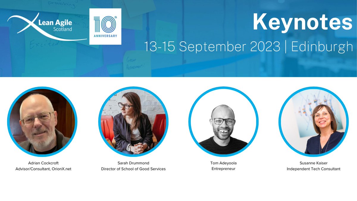 We're excited to hear from this year's #Lascot keynotes! @adrianco, @rufflemuffin, @suksr and @tadeyoola will be heading up the conference and sharing their insights. Check out all our keynotes here: bit.ly/3EpAMVy And get your tickets here: bit.ly/3swmdN2