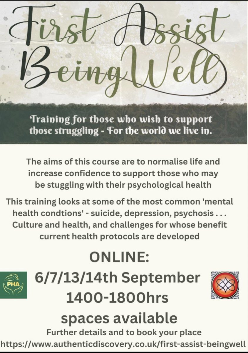 🙏✨🙏✨🙏✨🙏✨🙏✨🙏✨🙏

<a href="/AuthenticDisc/">Authentic Discovery</a> 

#MentalHealthAwareness #health #Wellbeing #Training #Support