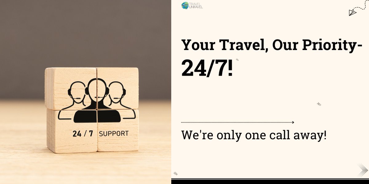 At #TravelUnravel, your journey is our priority. Our dedicated 24/7 customer support team is always ready to assist you, no matter where in the world you are.
travelunravel.com

#TravelAssistance #TravelSupport #TravelHelp #AroundTheClockService #24HourTravel #travel