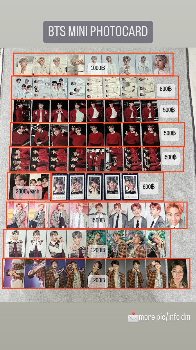 monomonis's tweet photo. 💟พร้อมส่ง💟

มินิฟตก mini photocard BTS concert, muster 

📌สภาพสะสม เก็บในแฟ้ม ใบไหนมีตำหนิจะแจ้งให้ทราบก่อน อาจมีขนแมวจากโรงงาน/การผลิต(หากซีเรียสผ่านก่อนได้เลยค่ะ)

🚚แบบเซตส่งฟรี /แยกใบ +40฿ (ยอด5ใบขึ้นไปส่งฟรี)

#ตลาดนัดบังทัน #ตลาดรถไฟบังทัน #การ์ดบังทัน #ของสะสมบังทัน https://t.co/8fQQLRU5XR