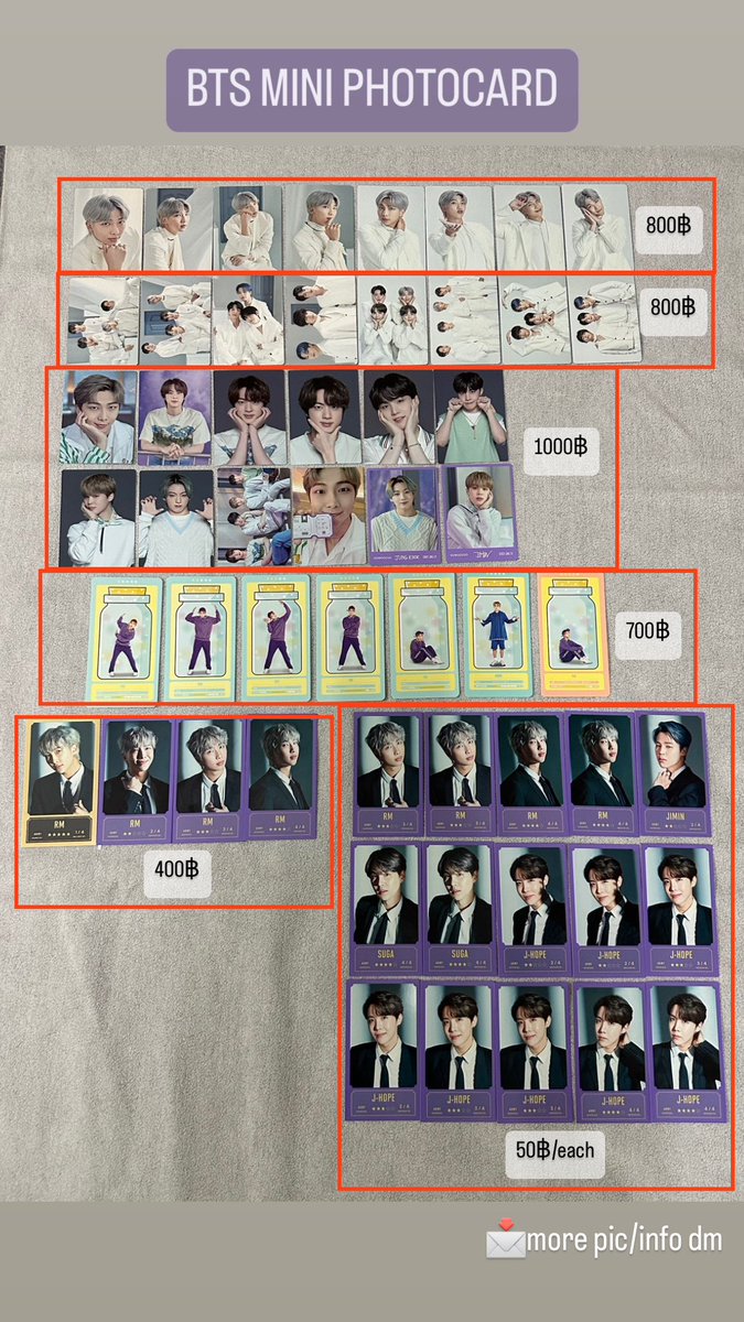 monomonis's tweet photo. 💟พร้อมส่ง💟

มินิฟตก mini photocard BTS concert, muster 

📌สภาพสะสม เก็บในแฟ้ม ใบไหนมีตำหนิจะแจ้งให้ทราบก่อน อาจมีขนแมวจากโรงงาน/การผลิต(หากซีเรียสผ่านก่อนได้เลยค่ะ)

🚚แบบเซตส่งฟรี /แยกใบ +40฿ (ยอด5ใบขึ้นไปส่งฟรี)

#ตลาดนัดบังทัน #ตลาดรถไฟบังทัน #การ์ดบังทัน #ของสะสมบังทัน https://t.co/8fQQLRU5XR