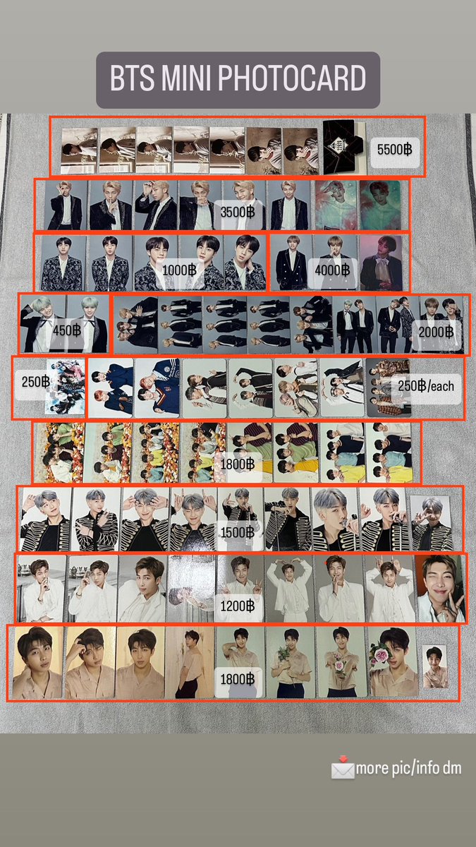 monomonis's tweet photo. 💟พร้อมส่ง💟

มินิฟตก mini photocard BTS concert, muster 

📌สภาพสะสม เก็บในแฟ้ม ใบไหนมีตำหนิจะแจ้งให้ทราบก่อน อาจมีขนแมวจากโรงงาน/การผลิต(หากซีเรียสผ่านก่อนได้เลยค่ะ)

🚚แบบเซตส่งฟรี /แยกใบ +40฿ (ยอด5ใบขึ้นไปส่งฟรี)

#ตลาดนัดบังทัน #ตลาดรถไฟบังทัน #การ์ดบังทัน #ของสะสมบังทัน https://t.co/8fQQLRU5XR