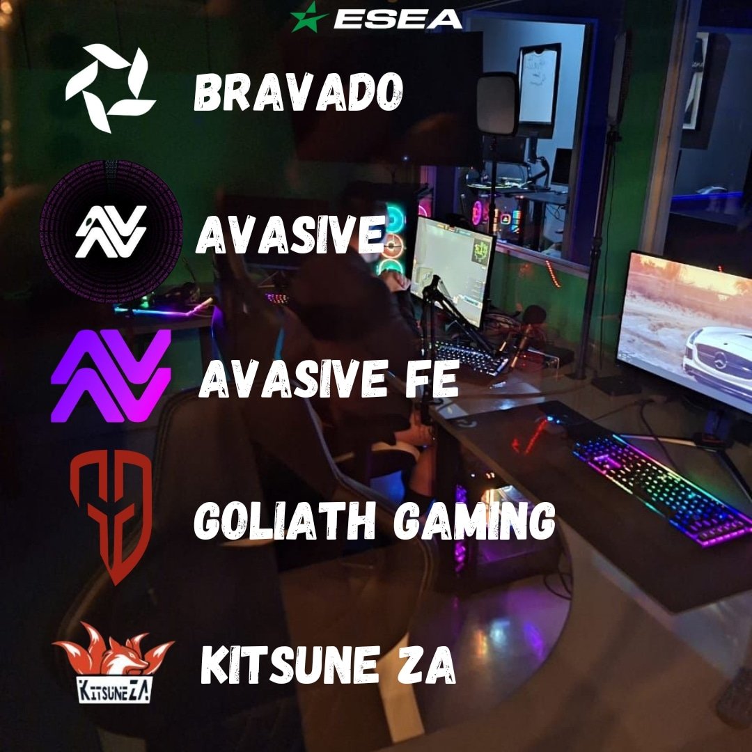 It's been a hit and miss <a href="/ESEA/">ESEA League</a>  season for us so far..

Here's a quick look at our upcoming matches. We have some big ones coming soon 🎮🔥

Next up we face <a href="/bravadogaming/">Bravado Gaming</a> 
After which we look to matches against the likes of <a href="/Avasive_esports/">Avasive</a> , <a href="/GoliathGamingZA/">Goliath Gaming</a>  and @KitZAEsports