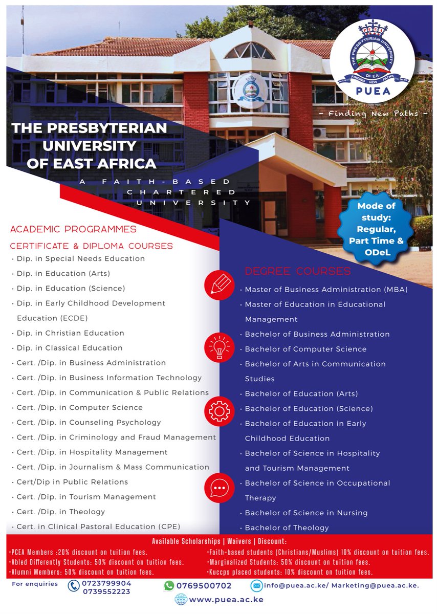 The Presbyterian University Of East Africa tweet media
