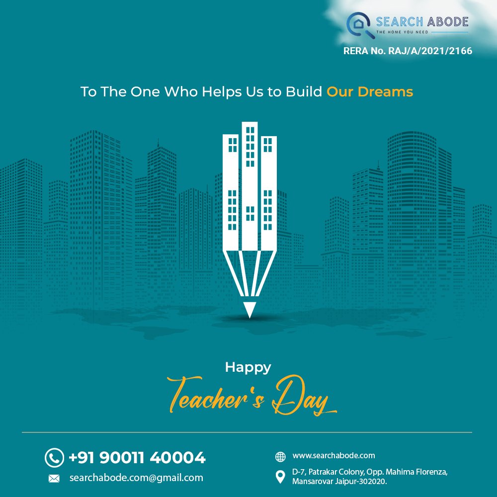 searchabode1's tweet photo. Celebrating the incredible teachers who light up our paths with knowledge and inspiration on this Teacher's Day! Your guidance shapes our future and we're truly grateful for all that you do.
Happy Teacher's Day!

#happyteachersday #teachersday #teachersday2023 #SearchAbode https://t.co/k8Wi5QliAt