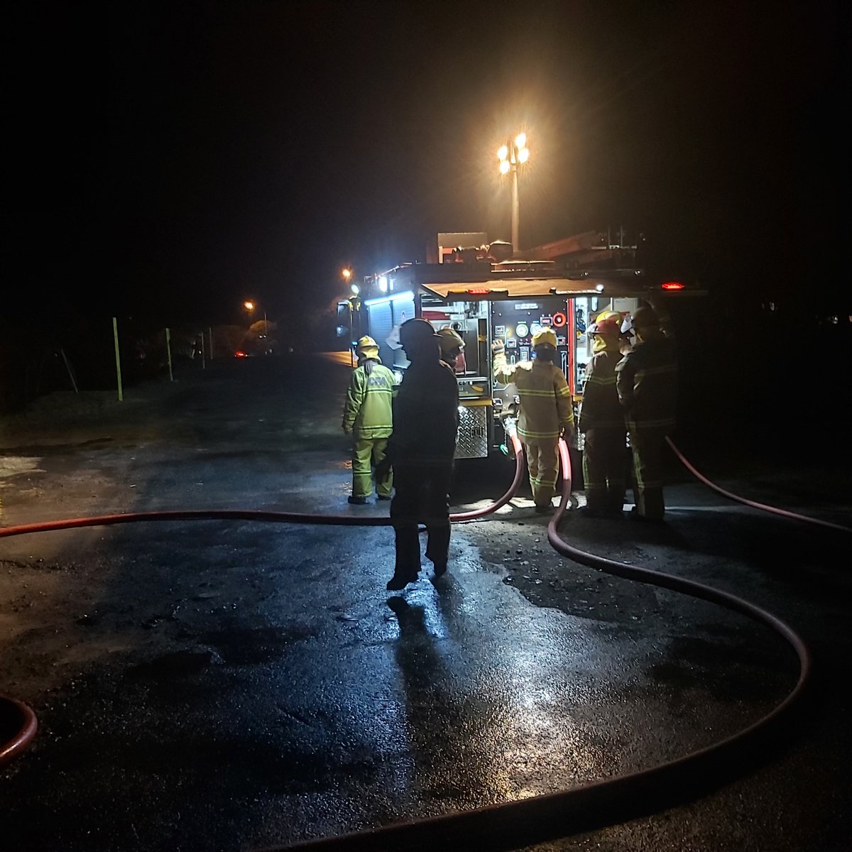 Monday night on the hill in winter means training on how to use the tracked pumper so you can fight structural fires in the snow. Sadly not a lot of snow left ...