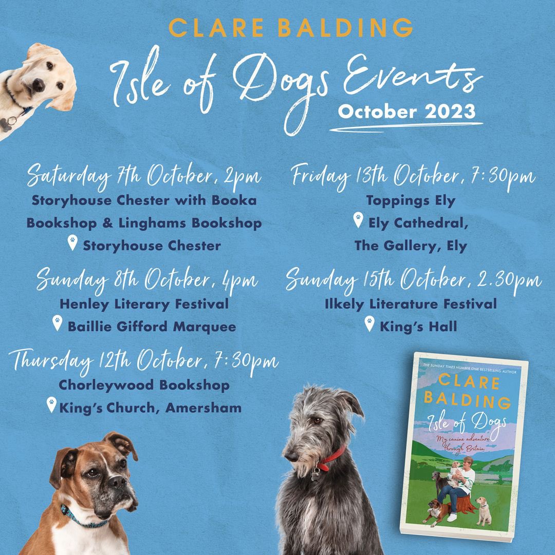 Calling all dog lovers: loads of fun events planned this autumn to talk about Isle of Dogs. Come along if you can.