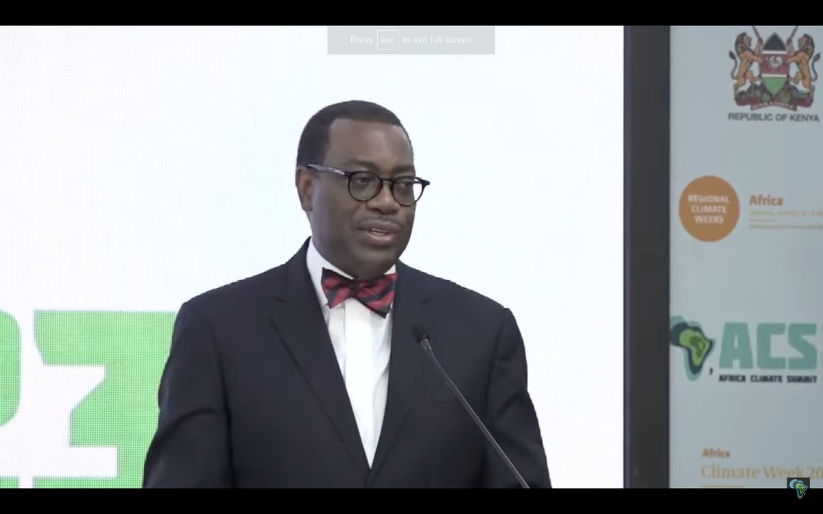 <a href="/AfClimateSummit/">Africa Climate Summit</a> Africa has 60% of the world's solar "potential", but the continent only uses 1%. 

"There is no market for [potential] anywhere in the world...Africa must optimize every single thing that it has." – African Development Bank President <a href="/akin_adesina/">Dr. Akinwumi A. Adesina, CON, CGH</a> #AfricaClimateSummit