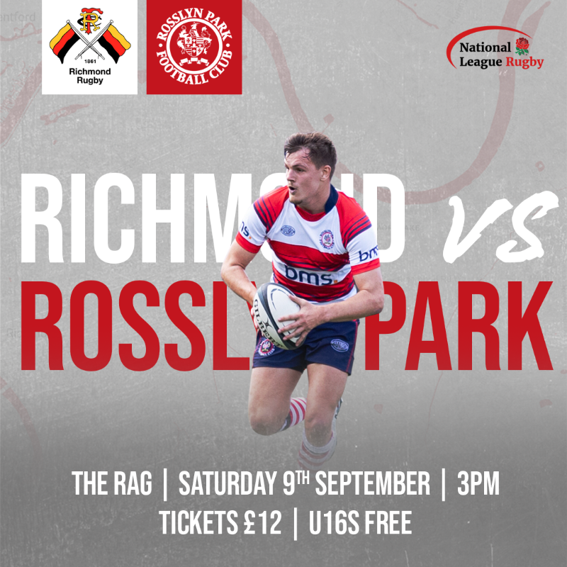 rosslynpark's tweet photo. Up Next...𝗧𝗛𝗘 𝗦𝗢𝗨𝗧𝗛 𝗪𝗘𝗦𝗧 𝗟𝗢𝗡𝗗𝗢𝗡 𝗖𝗟𝗔𝗦𝗛 👊

We make the short trip to The RAG this Saturday to take on local rivals Richmond.

Park Members can purchase discounted entry tickets via the Richmond Rugby Website. 

💥 You don't want to miss this one! 

#RPFC