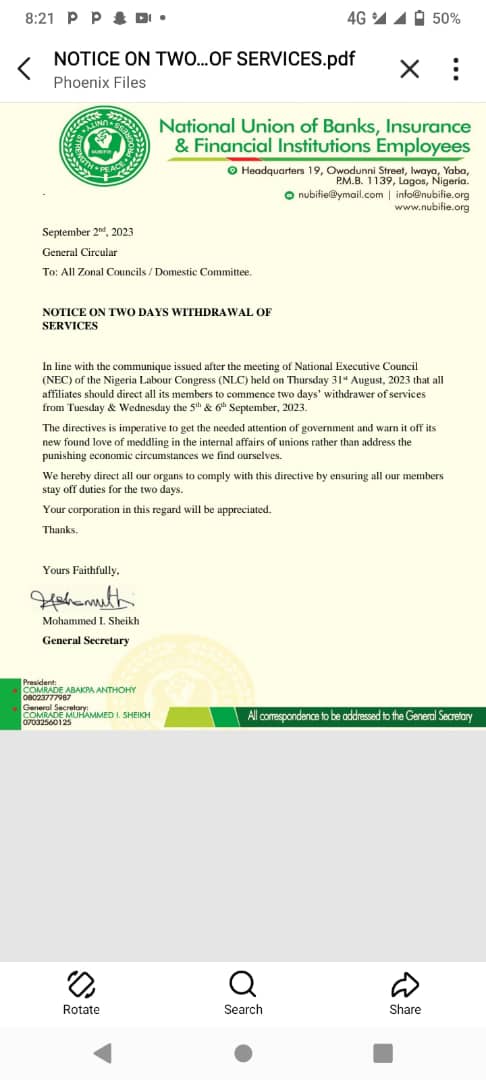 ChiedochieO's tweet photo. And banks will be joining the strike too. Nigerian scene has been scripted by these evil humans. https://t.co/DzZRi7iTLt
