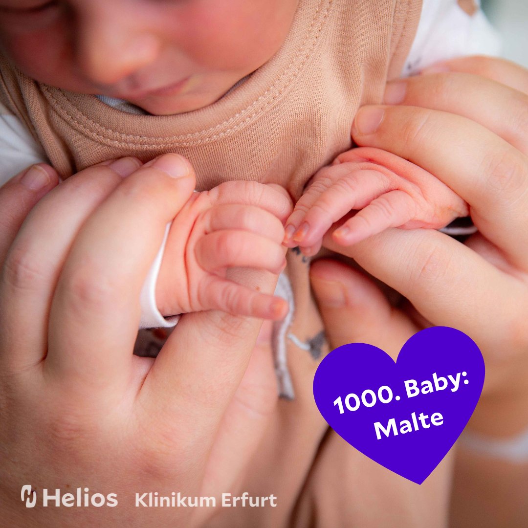 ErfurtHelios's tweet image. Kleines #ICSI-Wunder knackt 1.000 Marke! Grund zum Feiern hatten am 28.08.2023 Katja &amp;amp; Bastian Seidemann aus #ErfurtMarbach. Um 19:15 Uhr erblickte ihr #Wunschkind Malte als 1000. Baby bei uns das Licht der Welt. Mit 3450 Gramm, 50 Zentimeter ist er das erste gemeinsame Kind.
