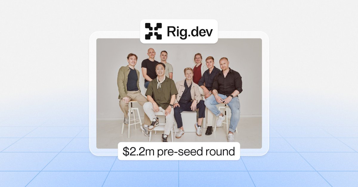 anders_johnsen's tweet photo. Incredibly proud to be able to share that we’ve raised a $2.2m pre-seed round led by @byFounders , to accelerate us at @Rig_dev . Be sure to check out our blog and Github repo, I’ve shared the links in the comments. https://t.co/FliVqr5WGs