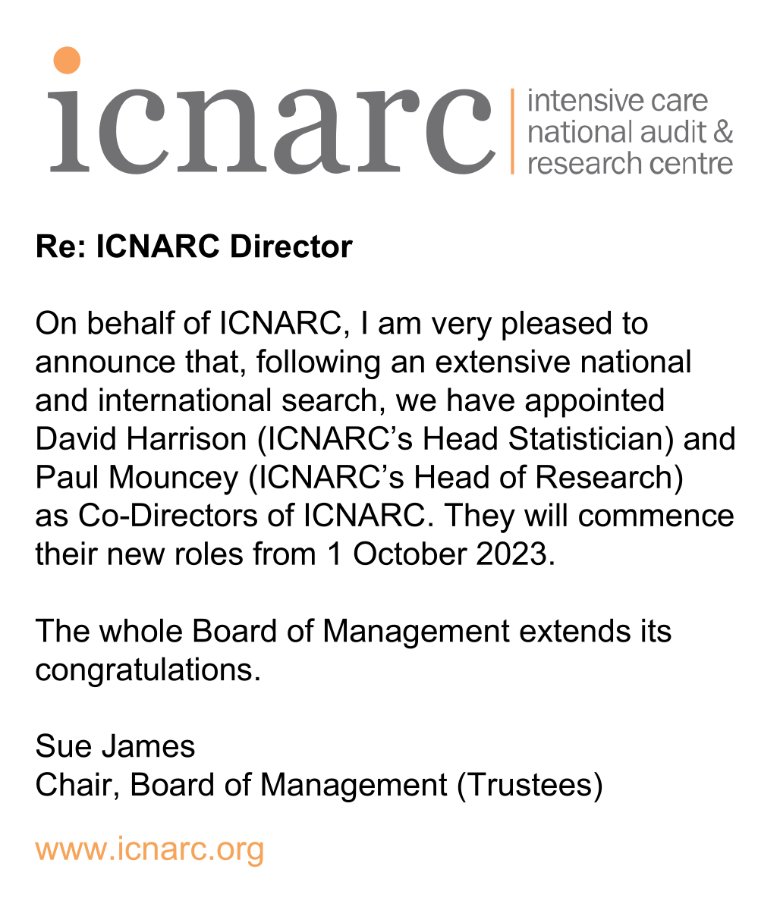 A message from our Chair...