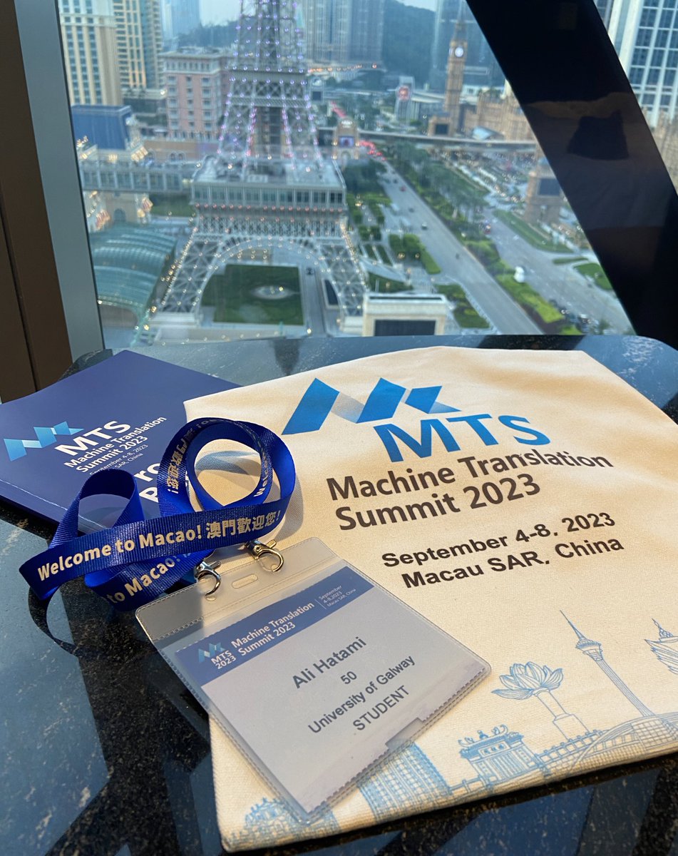 Thrilled to attend Machine Translation Summit (MTS) 2023 in Macau, China.