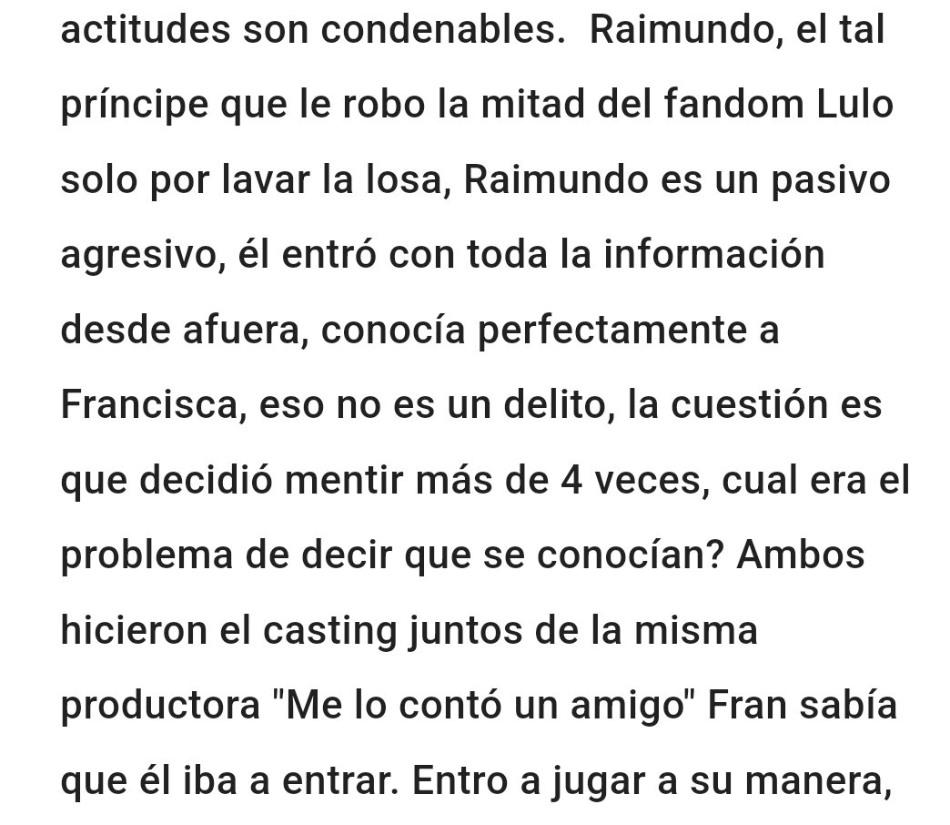 rociooaalvarado's tweet photo. Dejaré de ver el reality, porque me causa ansiedad todo el hate que recibe Cony, cuando Jorge se fue a los combos? Pobrecito, Pincoya a los golpes? Pobrecita , da la impresión que las críticas son solo para Cony, de Loca, de agresiva por reaccionar

#theluloshow #TheLulosShow https://t.co/bklSh0b2Xe
