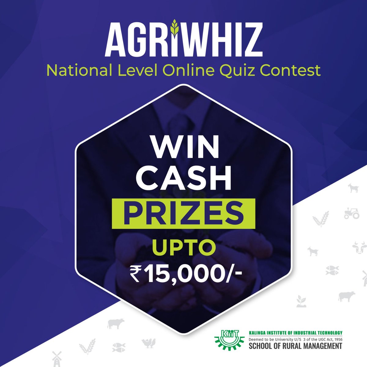 ksrmbbsr's tweet image. Participate in AGRIWHIZ, KSRM's  pre-conclave National Level Online Quiz Contest and win cash prizes up to Rs. 15K.

Register at: docs.google.com/forms/d/e/1FAI…

Last date of registration: September 7, 2023

#ksrmbbsr #kiit #onlinecontest #agriwhiz #ruralmanagement #agribusiness #mba