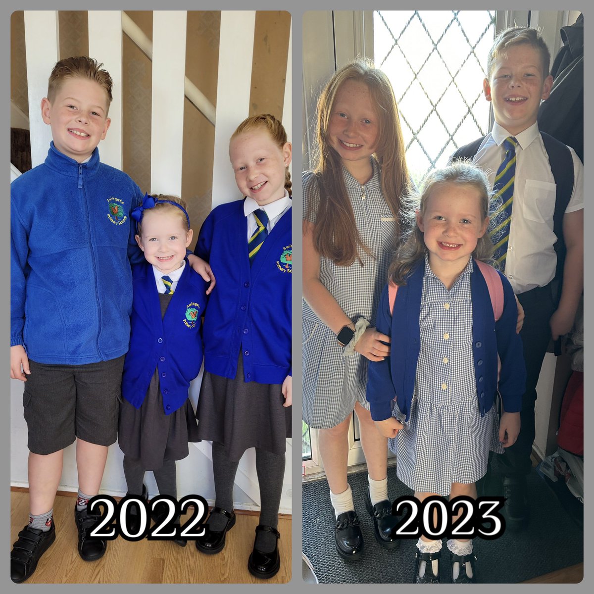 JenniferBirch87's tweet photo. @SwingatePrimary 
Ryan starts his year 6 journey today….
Olivia starts year 5….
Emily starts year 1…. https://t.co/m2jSHUfxYD