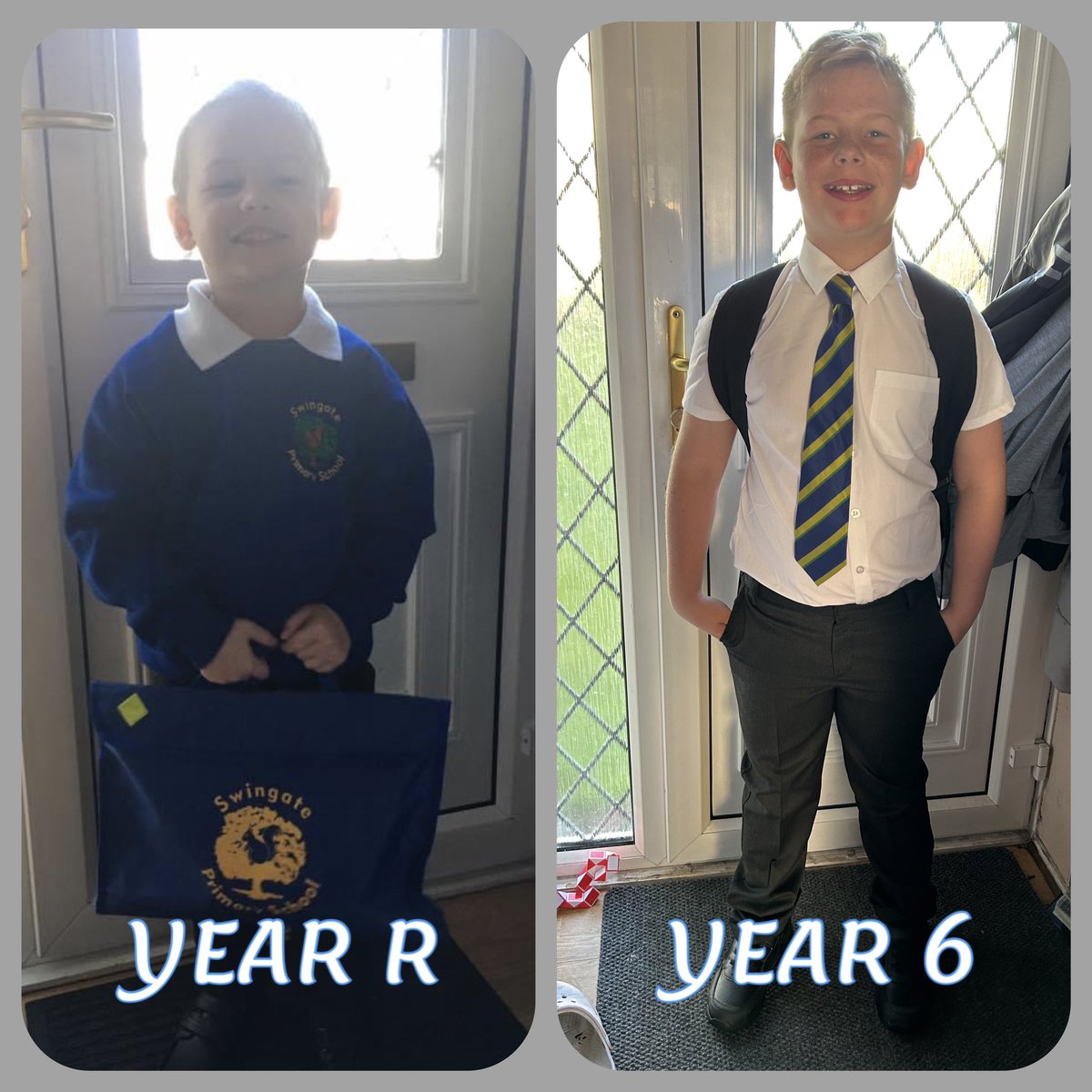 JenniferBirch87's tweet photo. @SwingatePrimary 
Ryan starts his year 6 journey today….
Olivia starts year 5….
Emily starts year 1…. https://t.co/m2jSHUfxYD