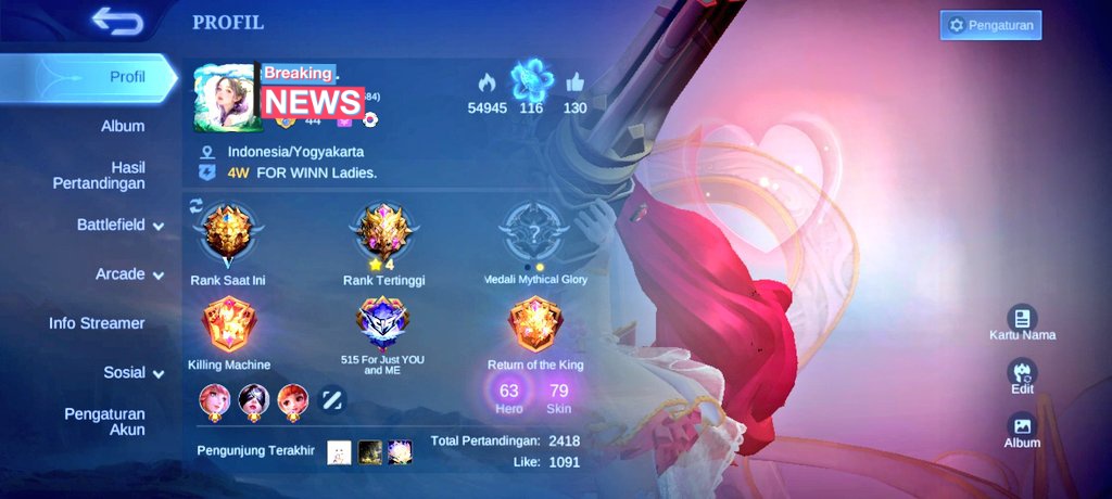 itzyoraa's tweet photo. WTS akun Ml, bekas pemakaian cewek, WR hyper rapi karna cowo ku jg main disana. Login via fb, minus akun moonton udah ke isi tp lupa pw:) tapi aman kok gaisss more detail dm ya shay. Harga tertinggi angkut deh https://t.co/Octyx19aZW
