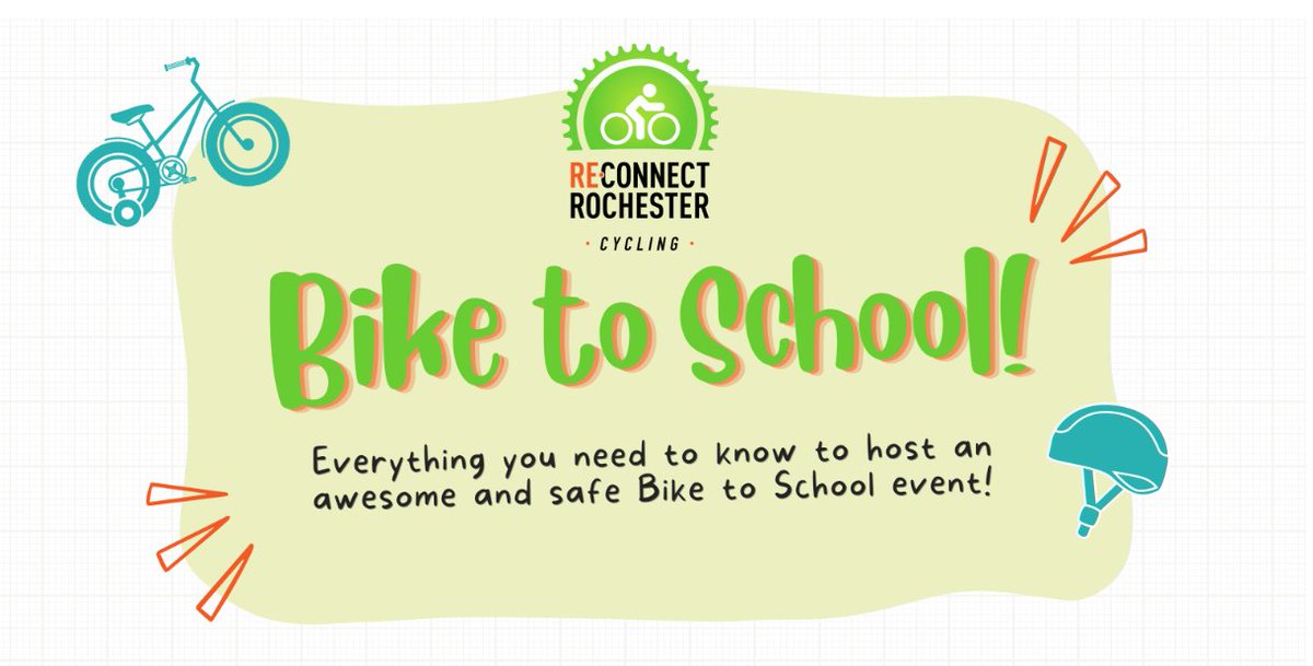 ROCcycling's tweet photo. Parents, teachers and principals: Check out our Bike to School resource page! https://t.co/8J0wkWElRT #ROC #RochesterNY https://t.co/ofSnOpL36d