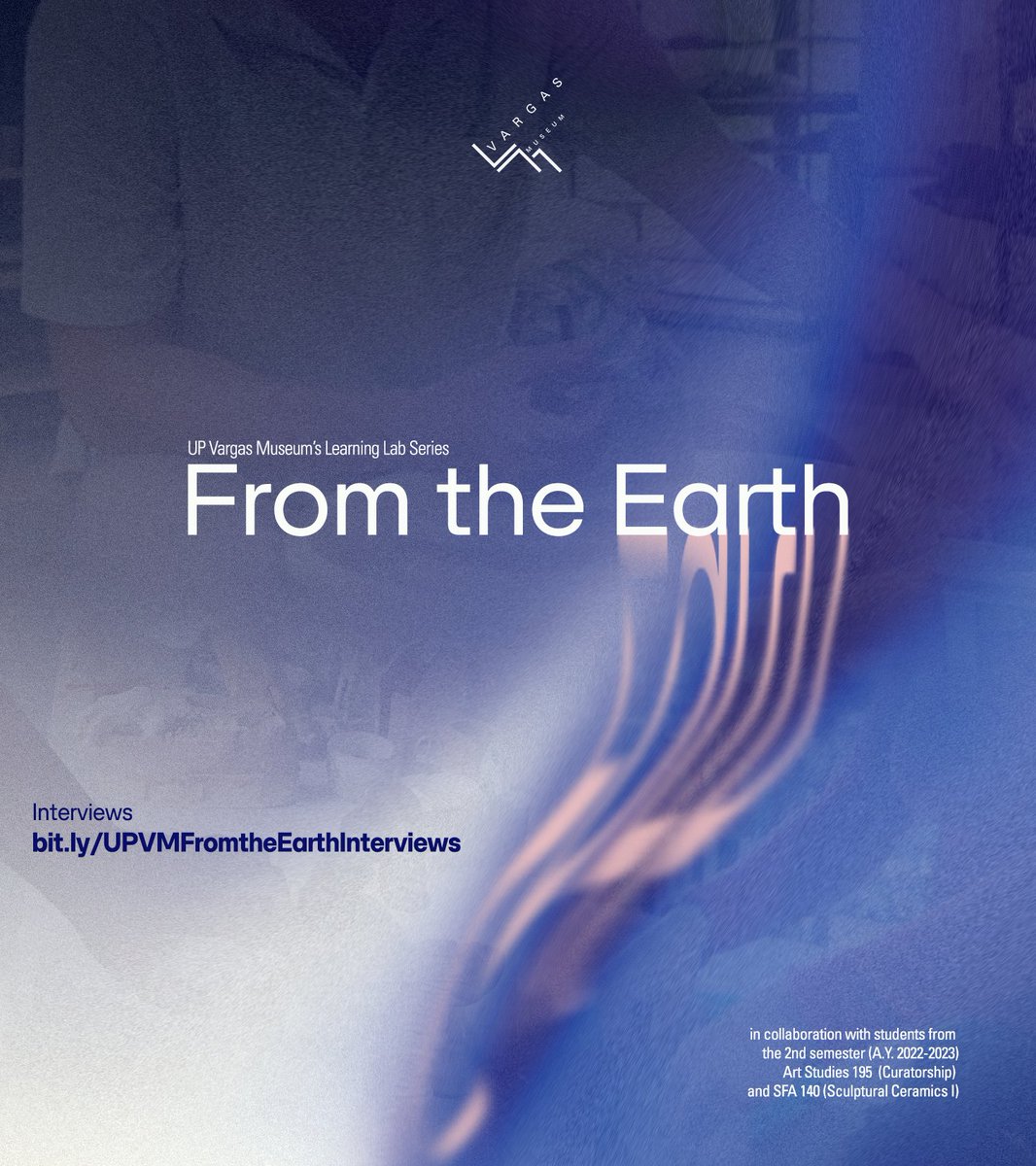 Watch the video interviews of the artists part of From the Earth where they talk about artistic processes, methods and techniques, and the inspiration for their pieces: bit.ly/FromtheEarthIn….

The exhibition is on view at the UP Vargas Museum’s 1/F Landing until 09 Sept 2023.