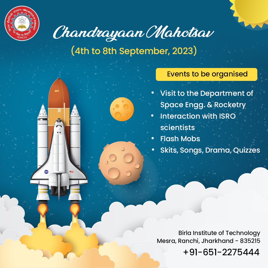 Get ready to embark on a cosmic journey at the  #ChandrayaanMahotsav from September 4th to 8th, 2023! Explore the wonders of #spaceengineering, meet the brilliant minds at #ISRO, and witness captivating performances. It's an adventure you won't want to miss!  #SpaceExploration