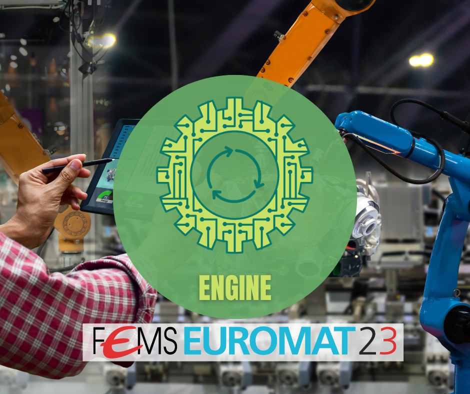 ENGINEProjectEU's tweet photo. ⚙️➡️Happening now! 
FEMS EUROMAT 2023 takes place in Frankfurt from September 3rd to September 7th!
ENGINE members from @VTTFinland and @AeonX_AI are attending the conference. 
Follow the link for more:
🔗 https://t.co/Tu0W95ds7J https://t.co/TbA6bRT3JC