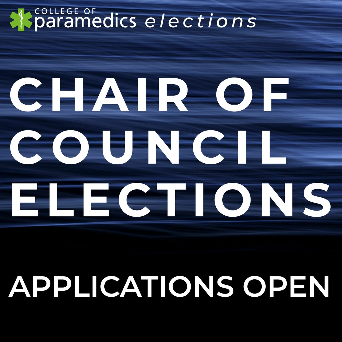 The Chair of Council Election process has now begun!

Full members can apply for this role up until Sunday 24th September ⏲️

For more information and where to apply, click here 👉 bit.ly/3szv6W5

Any questions? Let us know! 

#Paramedic #ParamedicsUK #ParamedicCouncil
