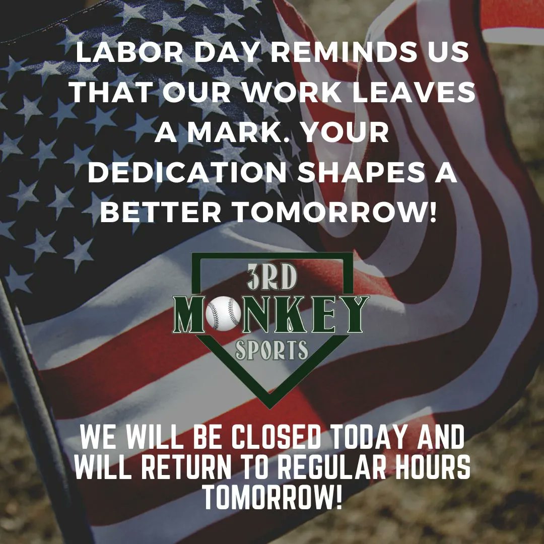 3rdMonkeySports's tweet photo. #ThirdMonkeySports #HappyLaborDay #LaborDayWeekend #Mindset #TrainHard https://t.co/fabBkWDfuG