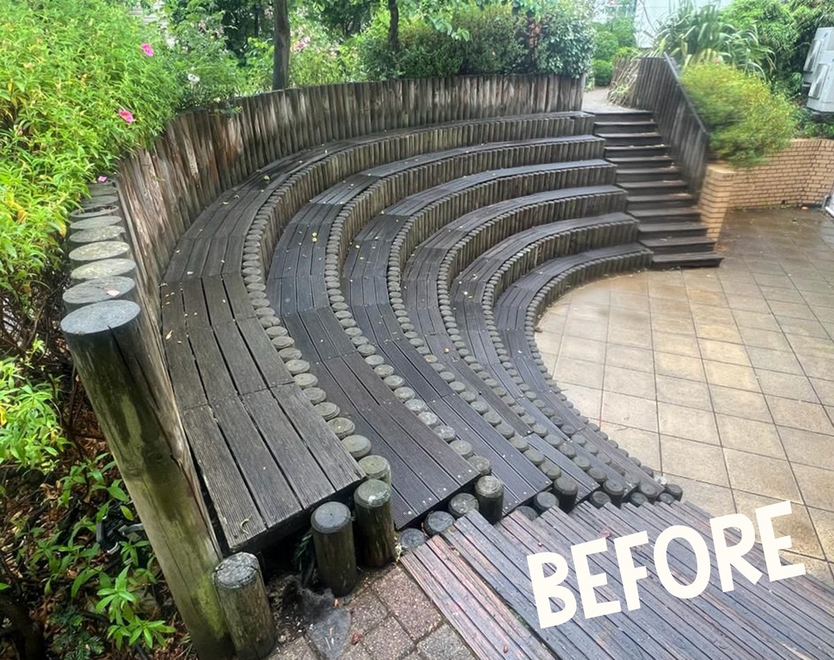 PrecisionTimber's tweet photo. 🎉🏛️ The Team just wrapped up an amazing project over the weekend! Check out the stunning transformation of @BroomwoodGirls's new amphitheatre. Before ➡️ After 🌟👏
#BroomwoodAmphitheater #TransformationComplete #WeekendProjectSuccess https://t.co/glAeFabmWD