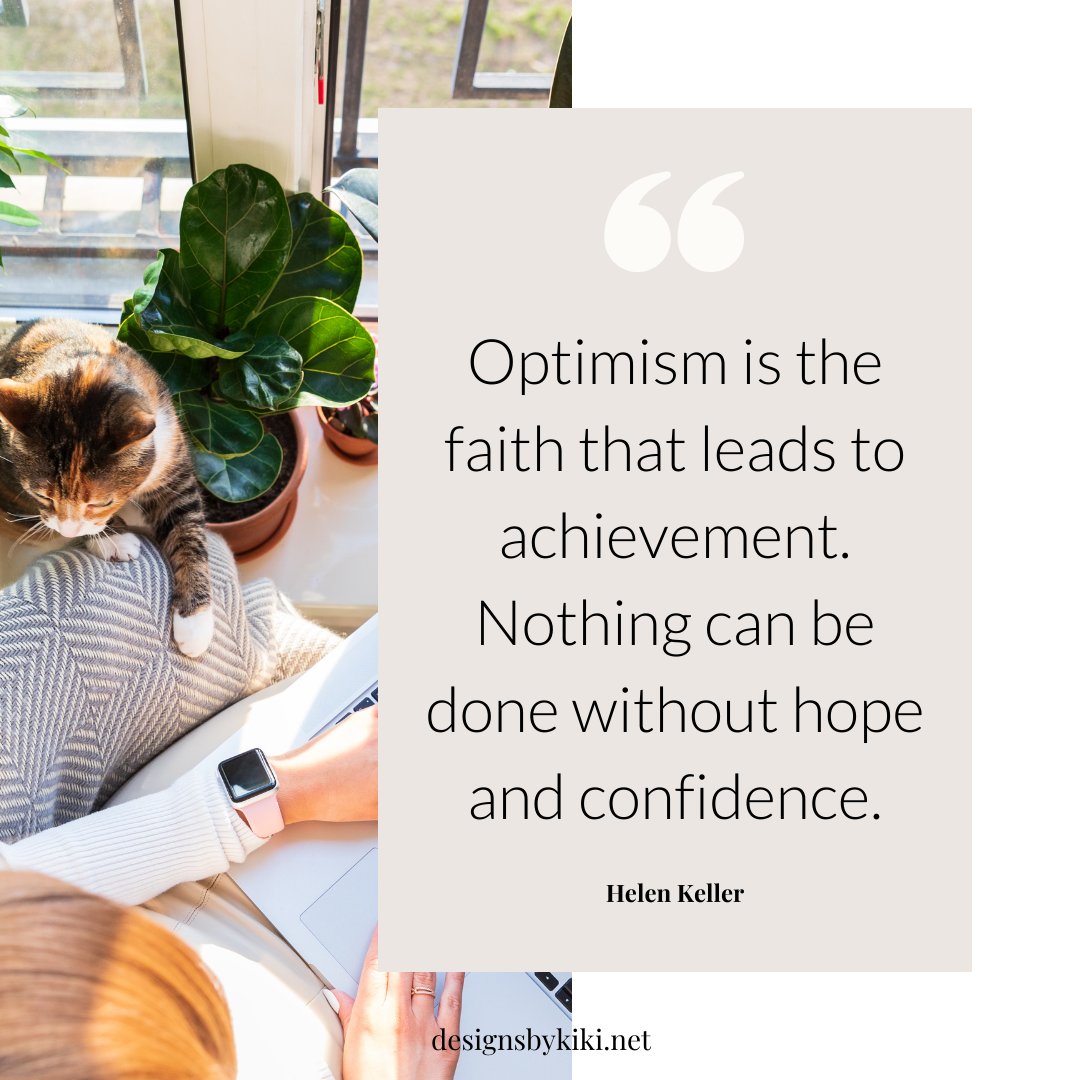 Optimism fuels our journey to success. Hope and confidence are the driving forces behind every accomplishment. 💯 #believeinsuccess #optimism #hope #confidence #positive
#designsbykiki