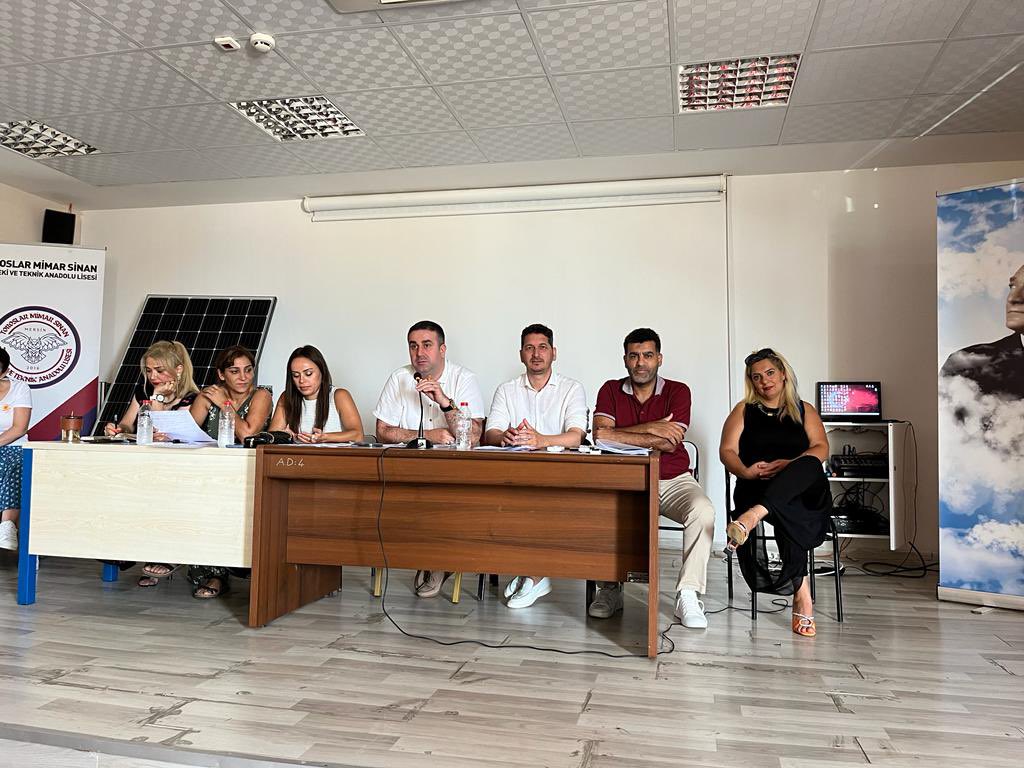 tmimarsinanmtal's tweet photo. 2023-2024 Eğitim-Öğretim yılı Sene Başı Öğretmenler Kurulu toplantımızı gerçekleştirdik. Hayırlı olsun inşallah.
@tcmeb @Yusuf__Tekin @ahpehlivan53  @AdemKoca46 @kutlutekinbas @OguzhanTulucu @CiceYusuf  @toroslarmem @MeslegimHayatim @MersinMEM
#TOROSLAREĞİTİMEHAZIR https://t.co/yaOm7Rg8LH