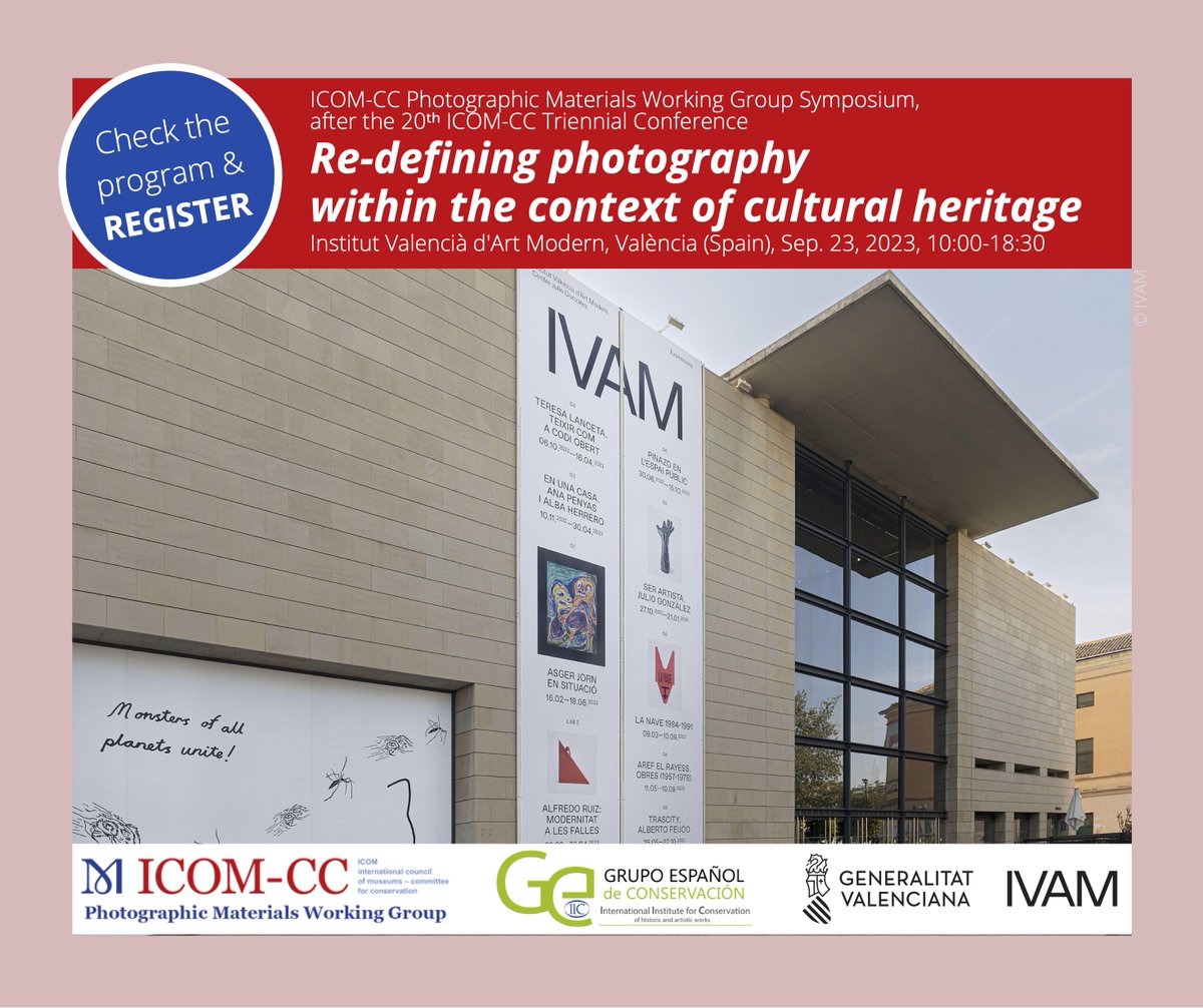 leniajof's tweet photo. 📝 CHECK THE PROGRAM &amp; REGISTER: ICOM-CC Photographic Materials Working Group Symposium 📝
”Re-defining photography within the context of cultural heritage”

🆓 Free mandatory registration &amp; full program available at: https://t.co/U1SdYI47f4 https://t.co/9IJVWXVxVb