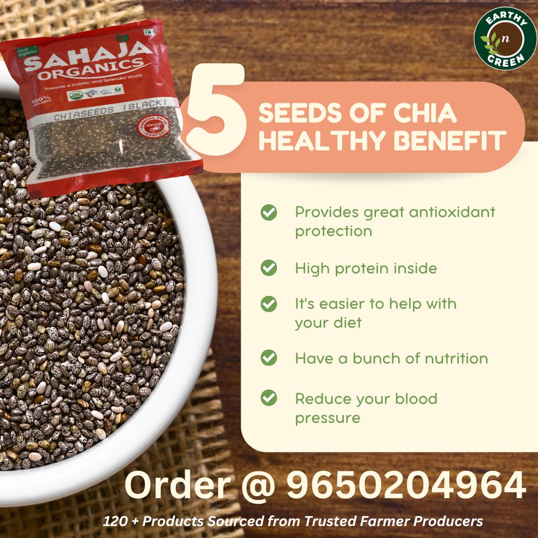 earthy_n's tweet image. Packed with fiber, antioxidants and vitamins, chia seeds are good for you and your family
#chiaseed ; #NutritionWeek #organicfood @sahajaorganic #noidakhabar #noida @kirtimishra1 @skmohanta