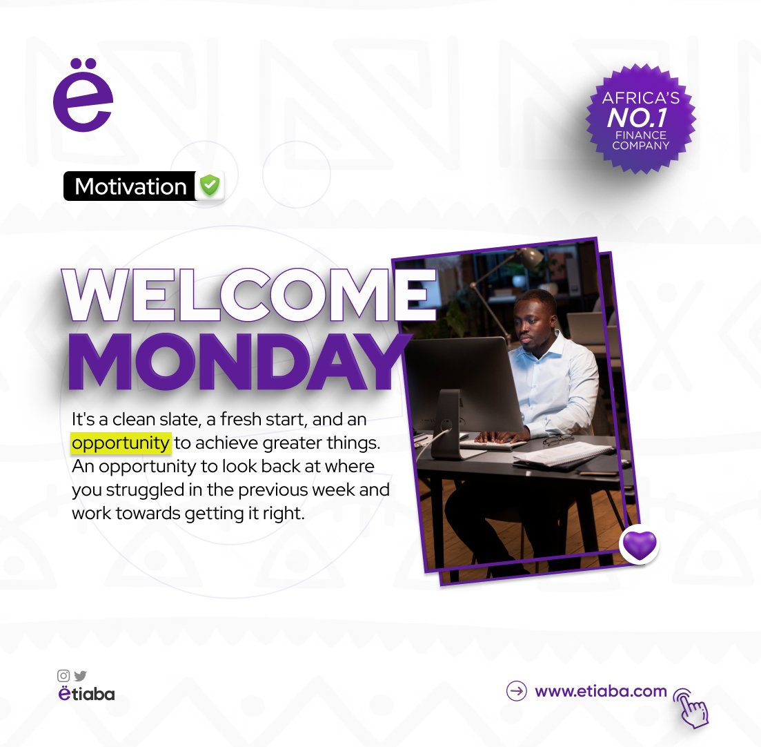 "🌟 Welcome to Monday! Etiaba,
the ultimate solution provider, is here to make your week shine.
We believe that Monday is a fresh start,filled with new opportunities.
Let's conquer the week ahead,one task at a time!
#Etiaba #Koboaccountant #MondayMotivation"#KoboaccountantAfrica
