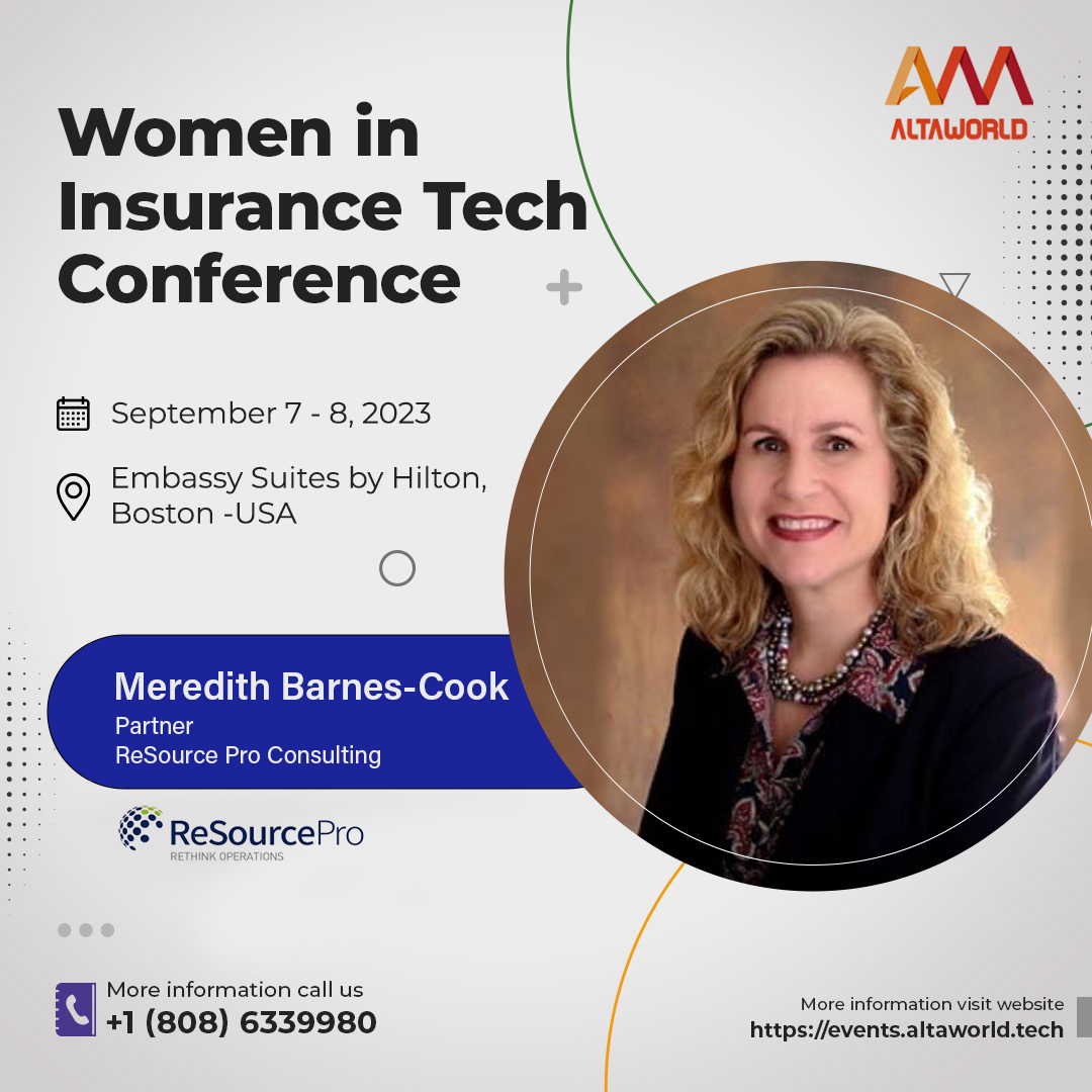 AltaWorld's tweet photo. WITC 2023

Meet the Speaker!!
@mlbcook, Partner, ReSource Pro Consulting

Grab your ticket now at https://t.co/YRfFW6bi71 to hear her speak at the conference.          

#WITC2023 #digitaltransformation #insurtech #insuranceconference #insurance https://t.co/yfld4qCisf