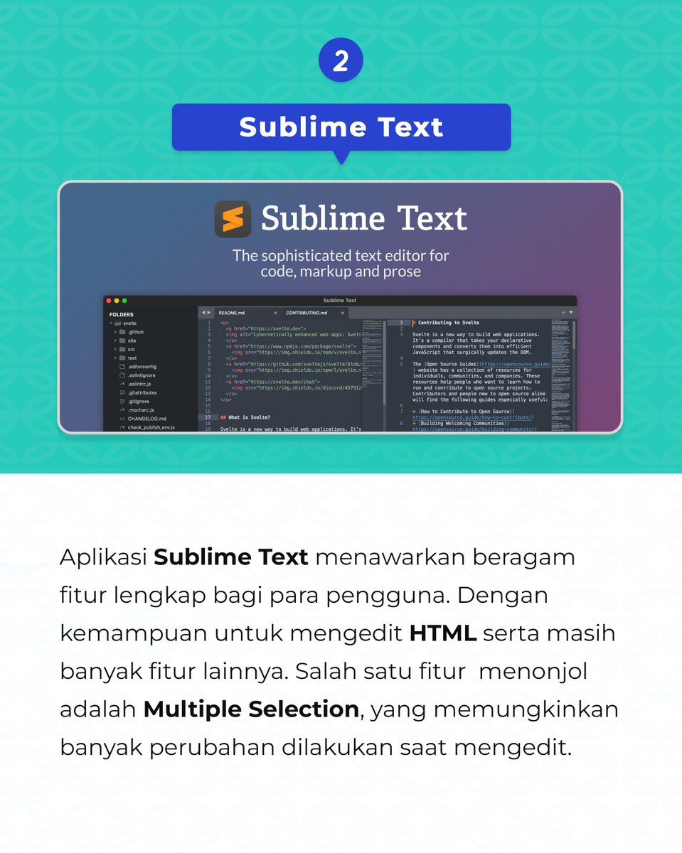AccelistEdukasi's tweet image. Lebih kerenkan kalo bisa belajar nulis kode html sat set~ 😎⁣⁣⁣⁣

-c-
⁣⁣⁣⁣
#aplikasicoding #html #programmer #programming #pemrograman #belajarcoding #workshopaedu #accelistedukasiindonesia
