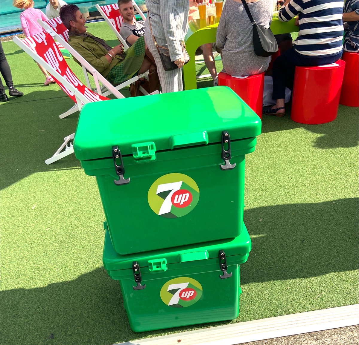 7-up branded Icey-Tek boxes spotted. Thanks to Luke who spotted these 7-up Icey-Tek branded 25 Litre cool boxes at the Milford Haven Street Food Festival recently. Looking cool! <a href="/7UP/">7UP</a>