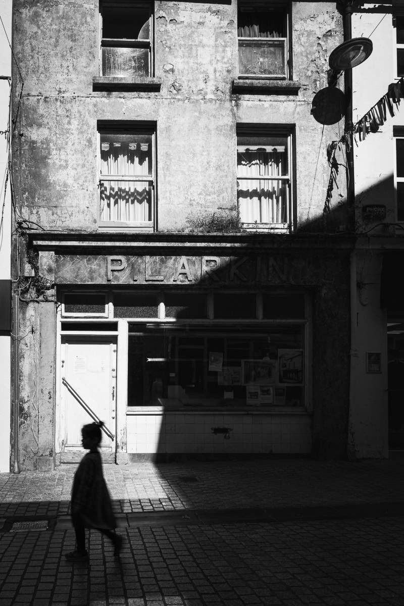 Out of the shadows. Waterford City

P. Larkin, The butchers shop with no meat.

Micheal Griffin stopped selling meat in 1983 due to concerns over declining quality post-EU membership.  He continued to open the shop every day and would chat to friends and passers by until 2014.
